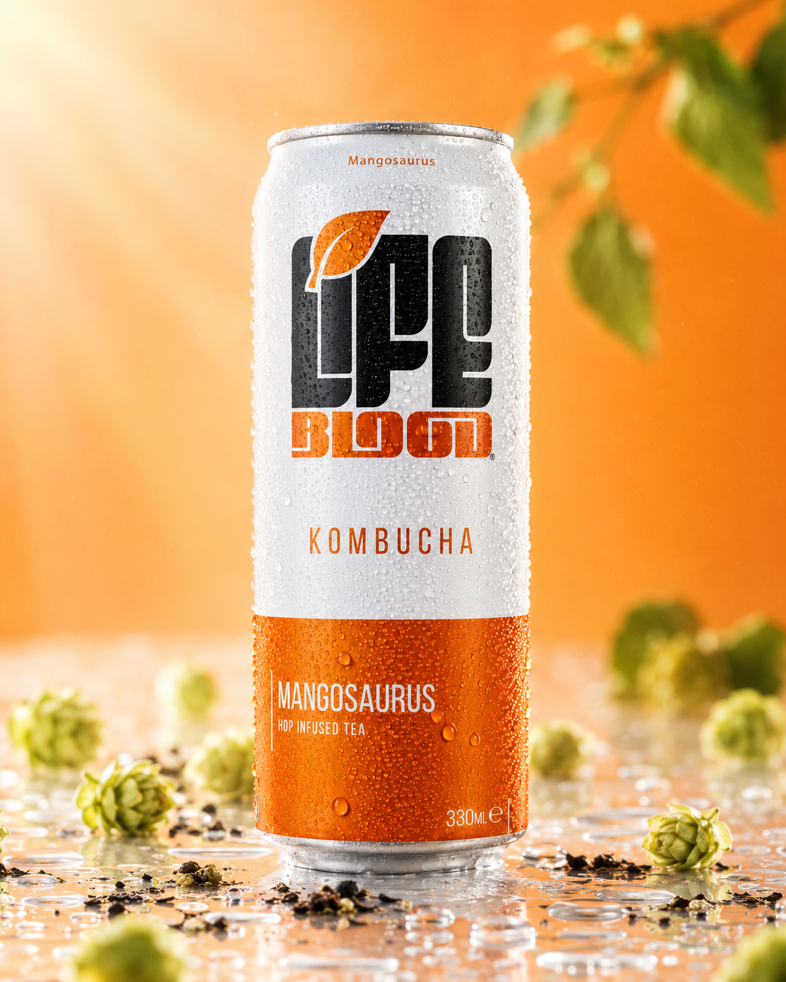 Mangosaurus | Tropical Mango Kombucha by Life Blood