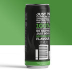 Back of a Life Blood Root Ginger Beer 330ml can showing the ingredients