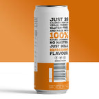 Back of a Life Blood Mangosaurus kombucha 330ml can showing the ingredients